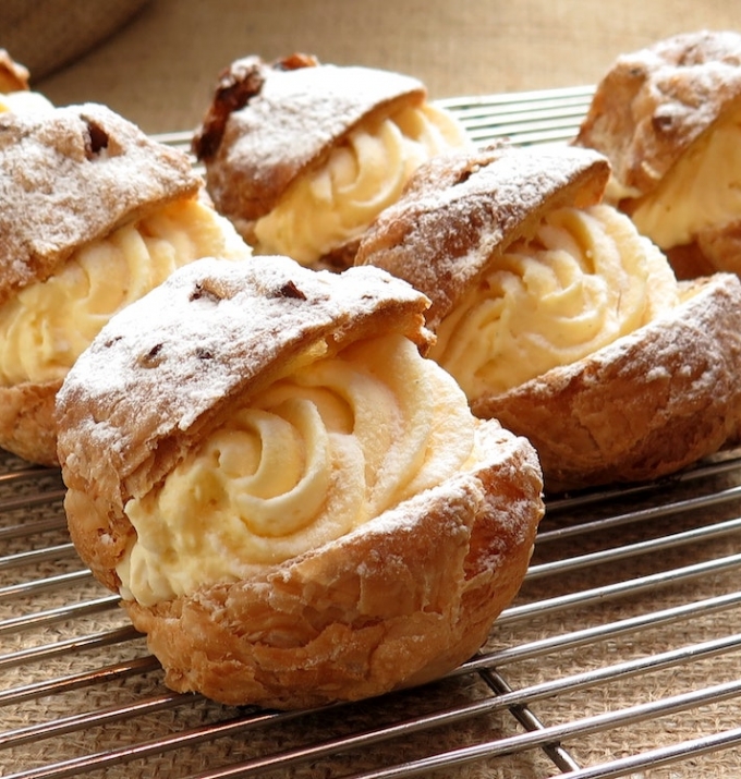 Classic Cream Puffs at Madeleines Bakery in Milton, VT